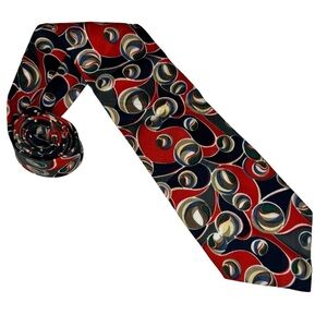 Wembley multicolor necktie men’s tie red blue green brown yellow made in USA